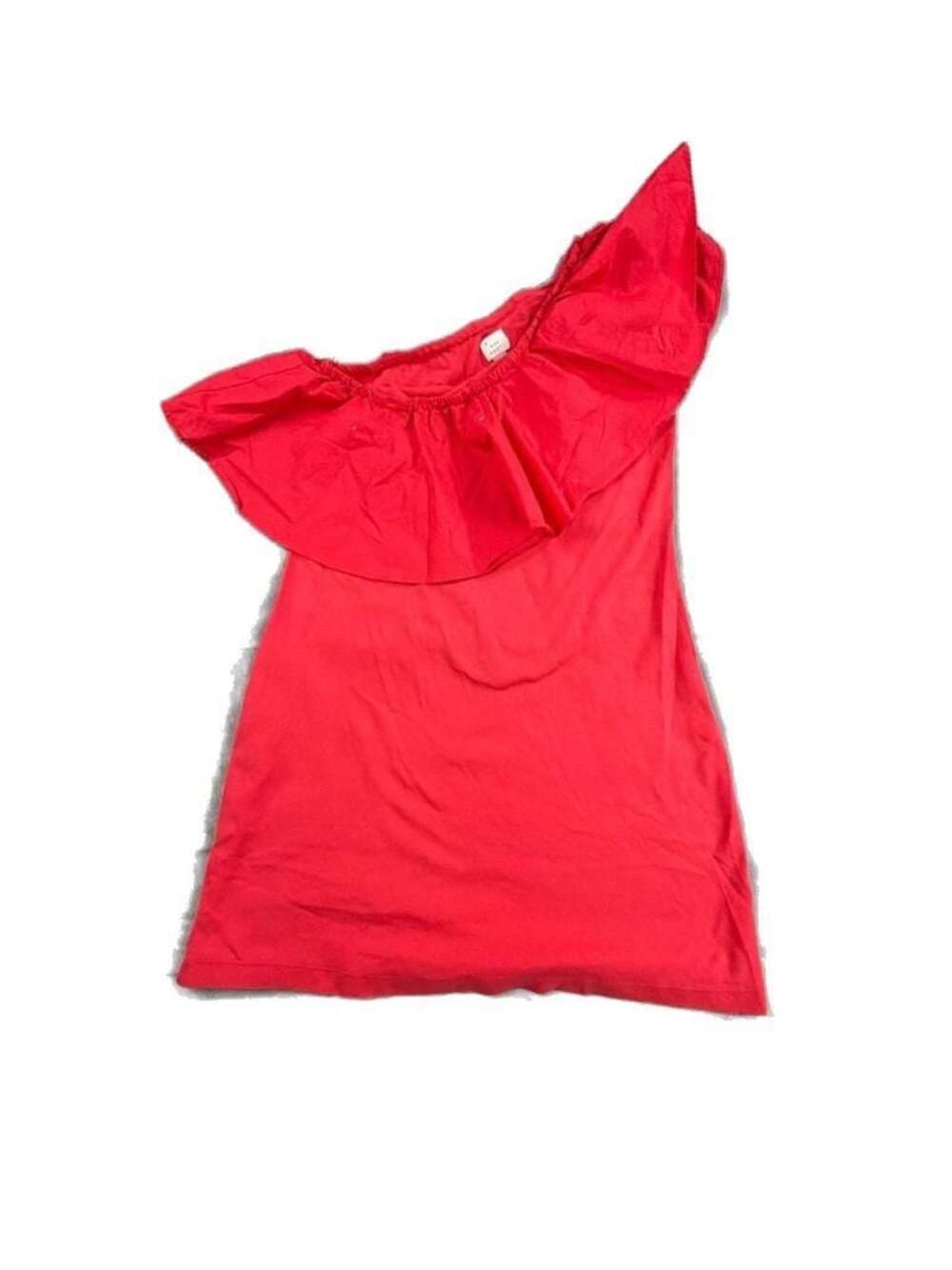 A New Day Red One-Shoulder Ruffle Top Size S